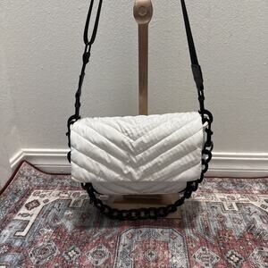 Brand New Woman's Handbags THINK ROYLN The Muse-White Patent (MSRP: $198)